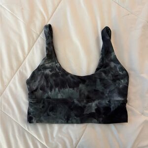 lululemon athletica Black and Gray diamond dye Sports Bra
